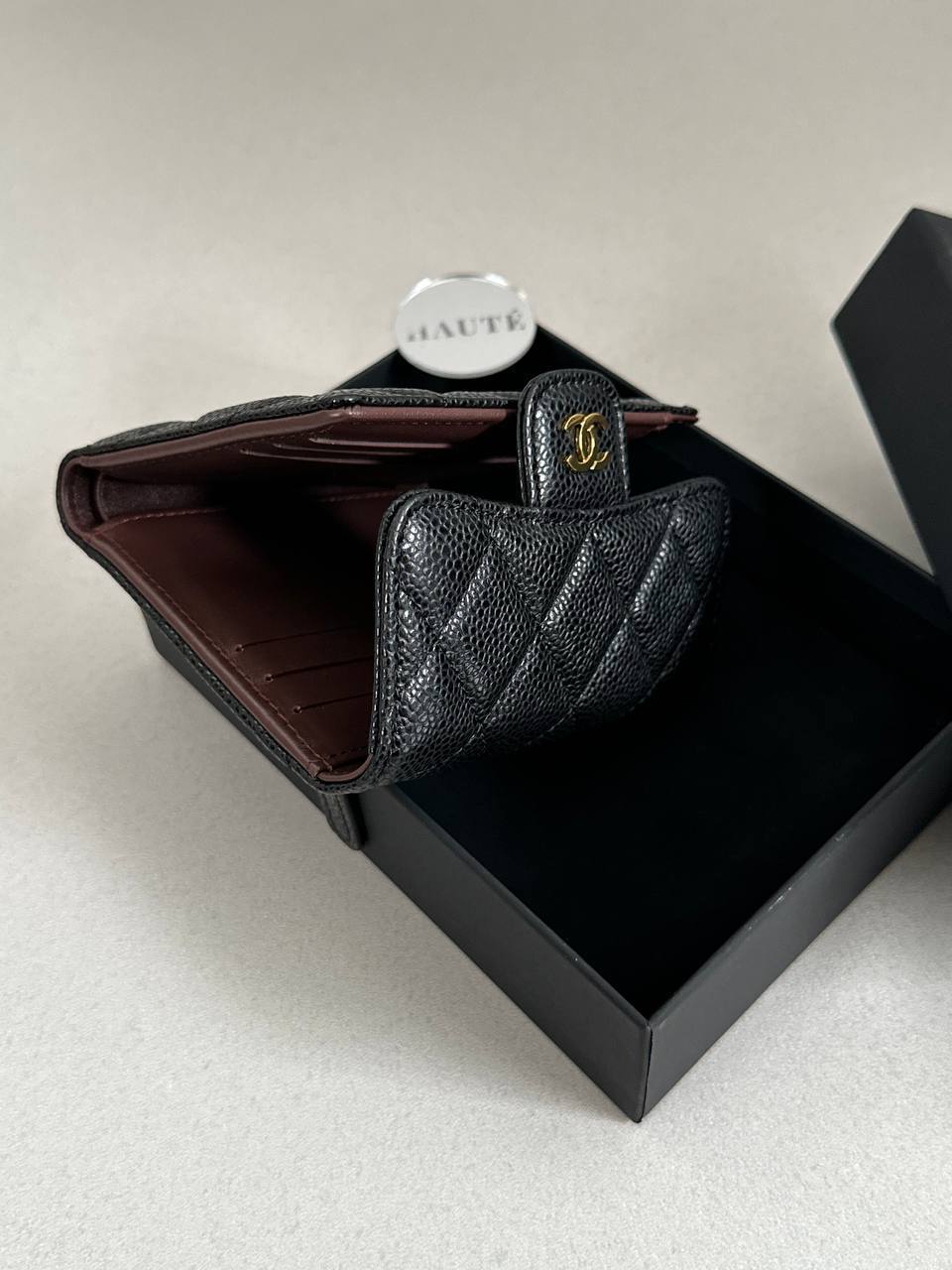 Chanel Trifold Wallet in Caviar Leather