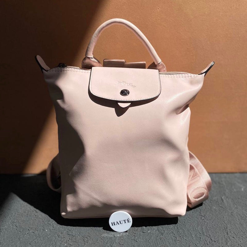 Longchamp Pliage Leather Small Backpack
