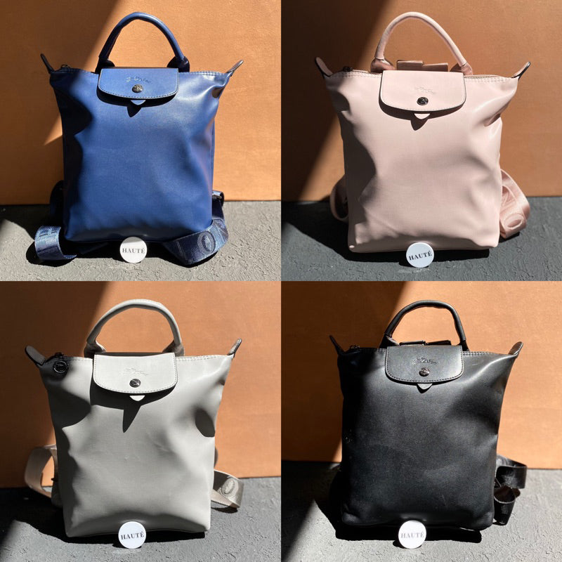 Longchamp Pliage Leather Small Backpack