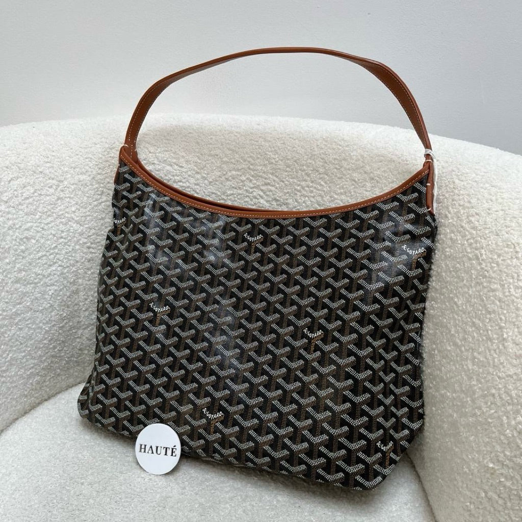 Goyard Boheme Hobo Canvas Hobo Shoulder Bag – Ready Stock Premium Zipped Design | Navy / Black / Green / Grey