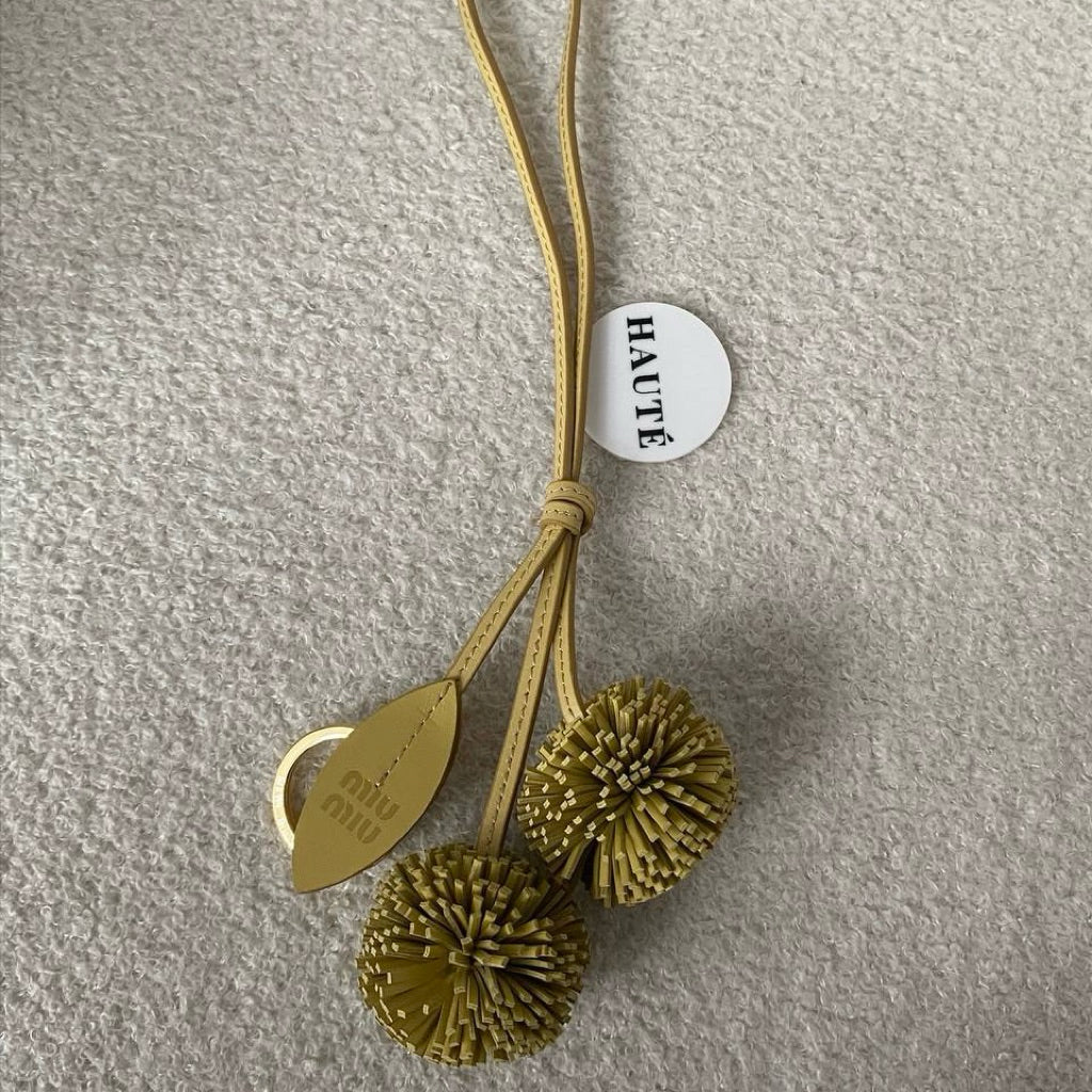 Miu Miu Leather Trick Charm | Aksesoris Tas Branded Elegan Stylish Premium