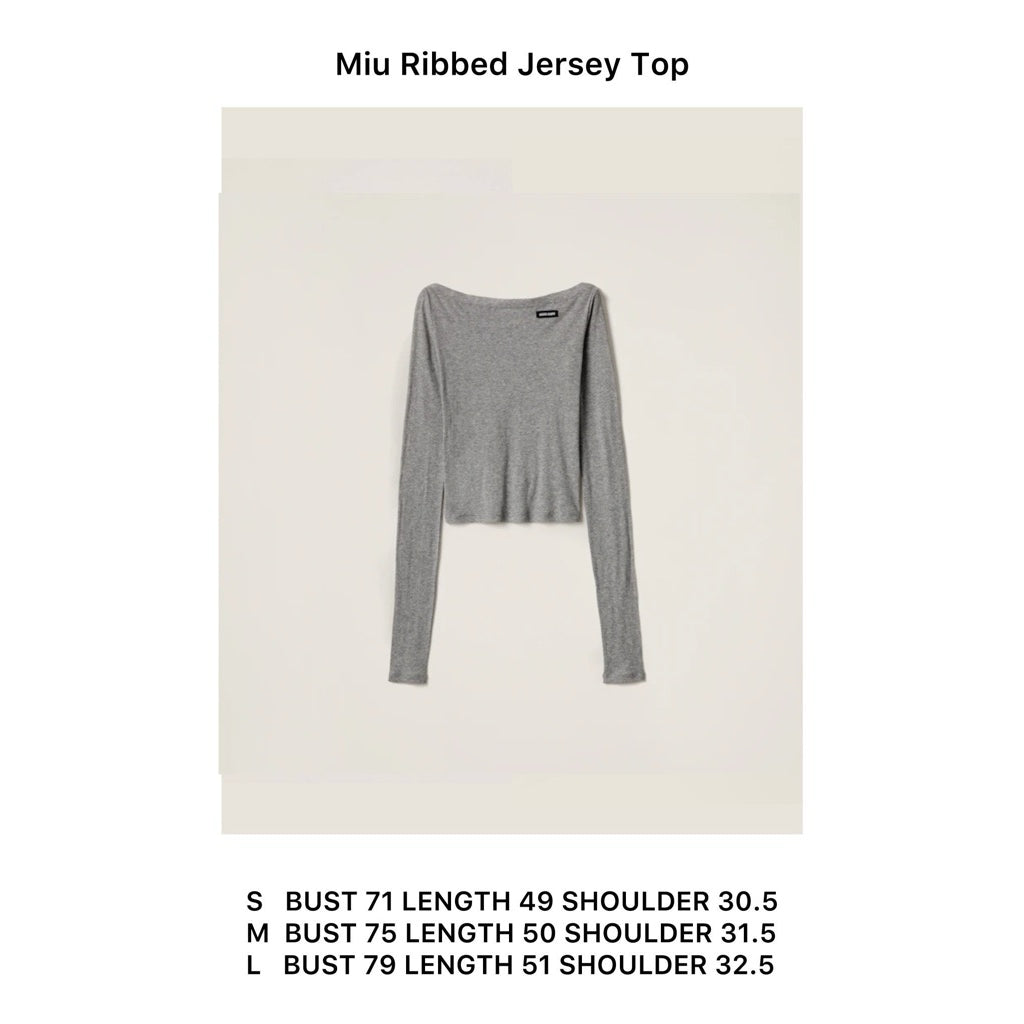 Miu Miu Women Apparels | Oversized Cardigan Sweater Shirt Polo Ribbed Jersey | Ready Stock