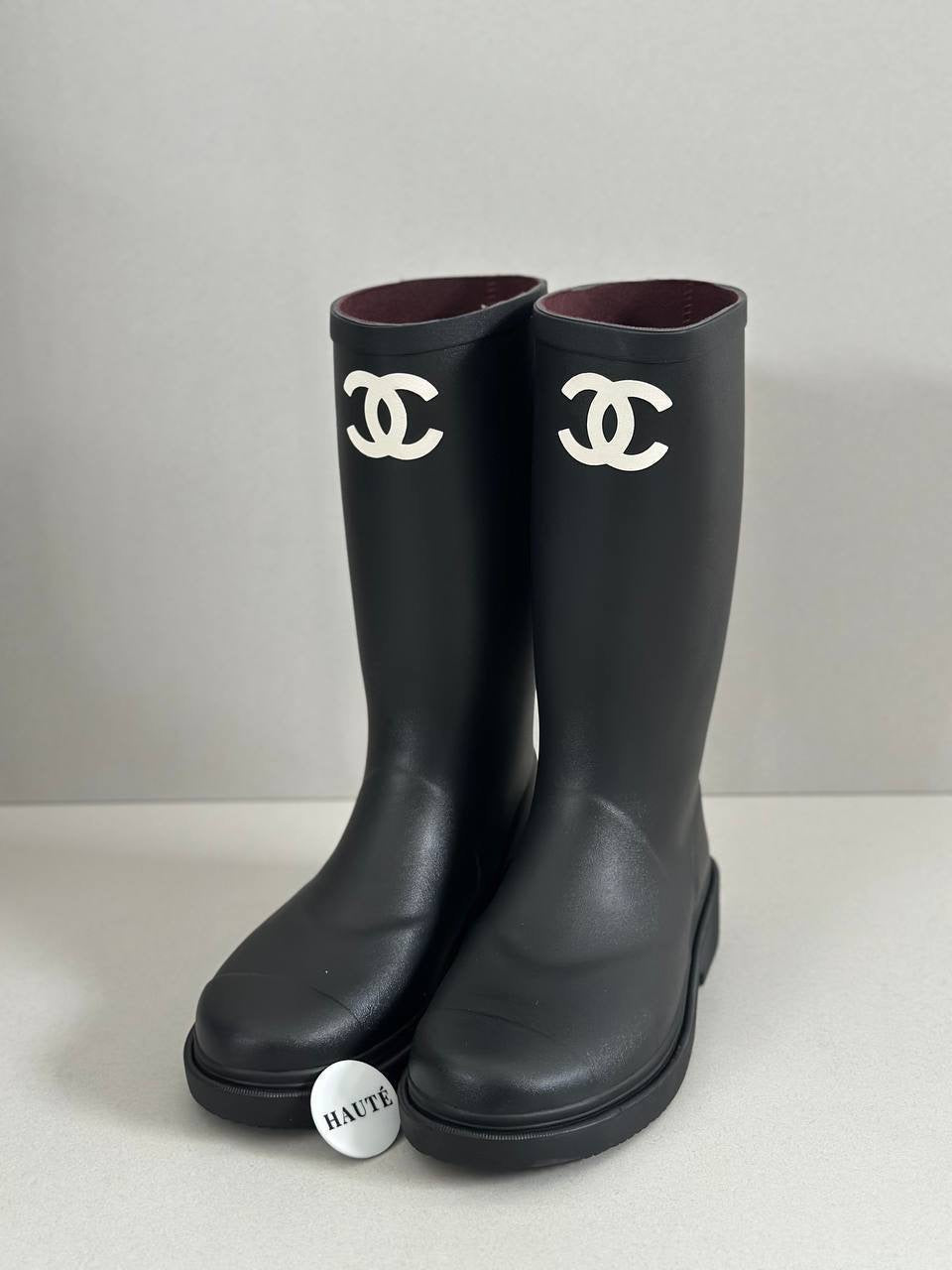 Chanel Caoutchouch High Boots Women’s Rubber Winter Boots Ready Stock