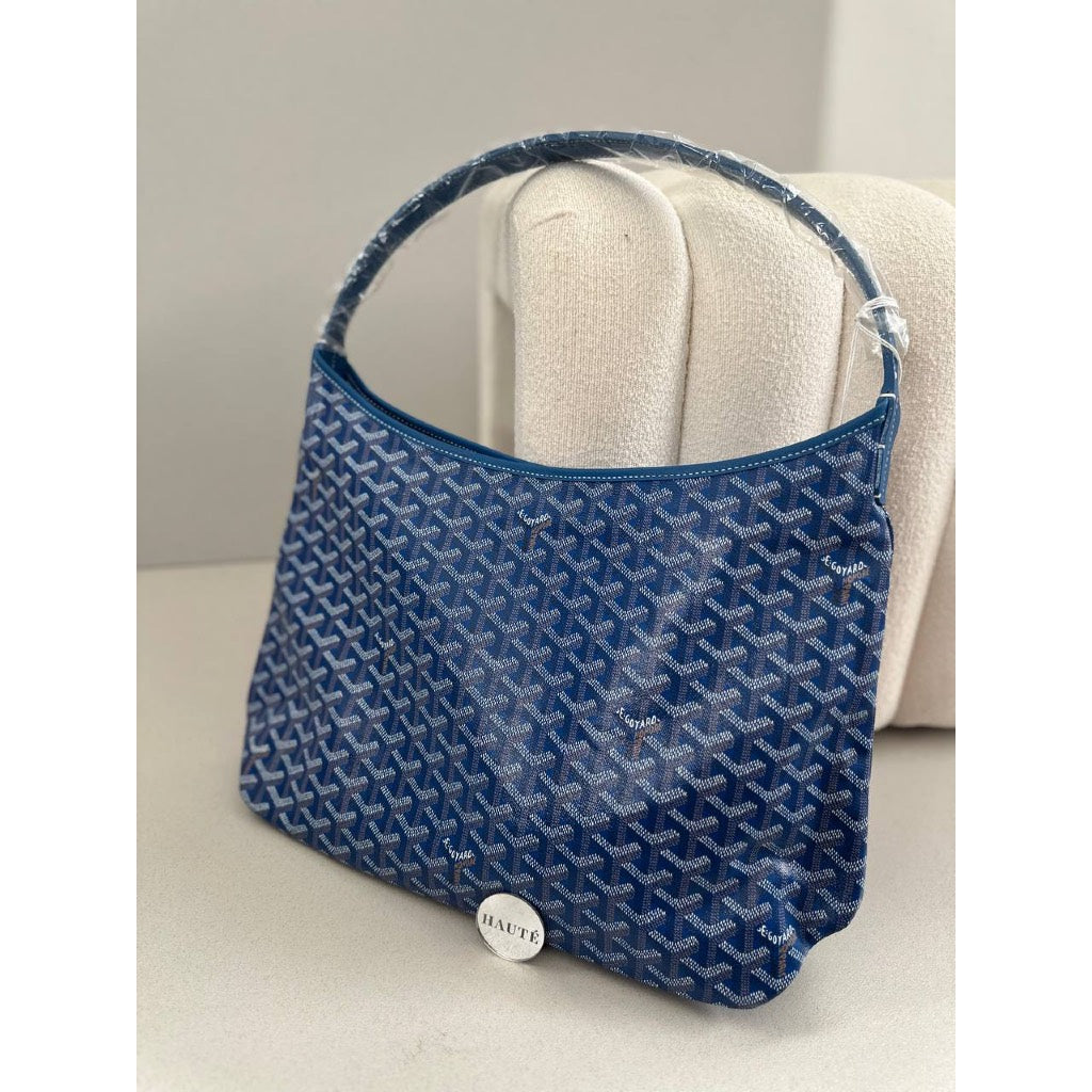Goyard Boheme Hobo Canvas Hobo Shoulder Bag – Ready Stock Premium Zipped Design | Navy / Black / Green / Grey
