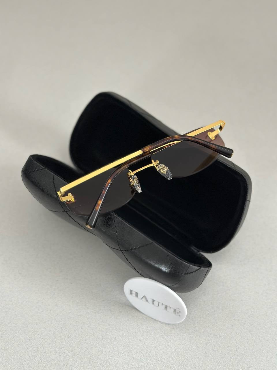 Chanel Rimless Logo Sunglasses Kacamata Frameless Tanpa Bingkai UV Protection