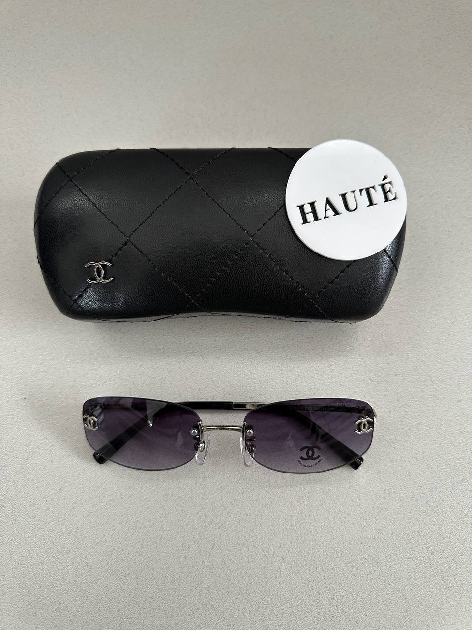 Chanel Rimless Logo Sunglasses Kacamata Frameless Tanpa Bingkai UV Protection
