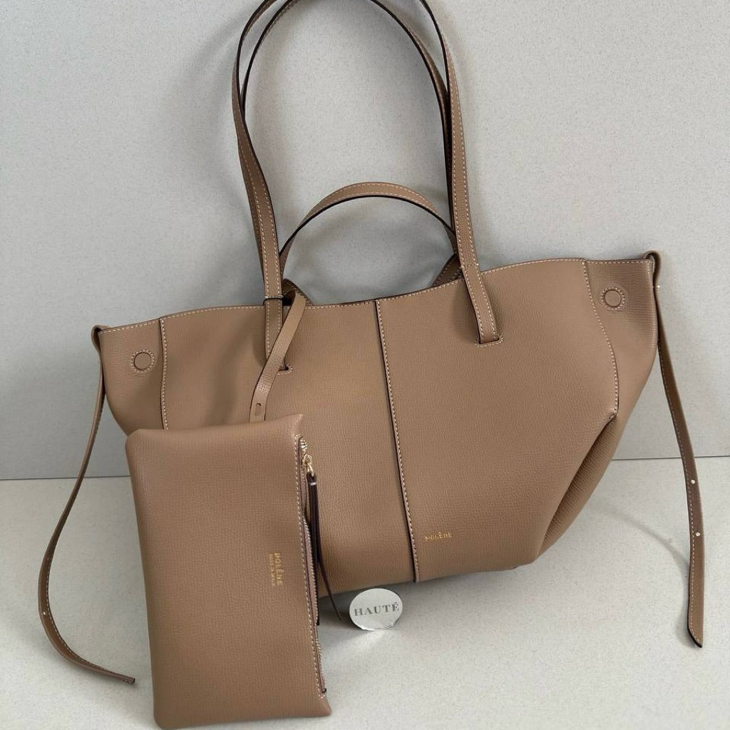 Polene Cyme Mini / Large Shoulder Bag in Calfskin Leather | Ready Stock Camel Taupe Cognac Black