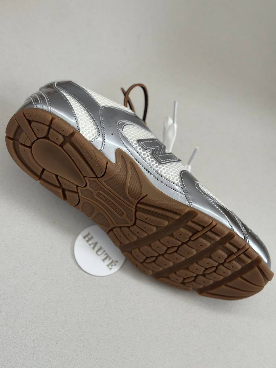 Miu Miu x NB Suede Sneakers Ecru Cinnamon White Ready Stock