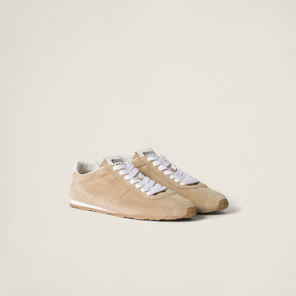 Miu Miu Plume Suede Sneakers Sepatu Fashion Branded Wanita
