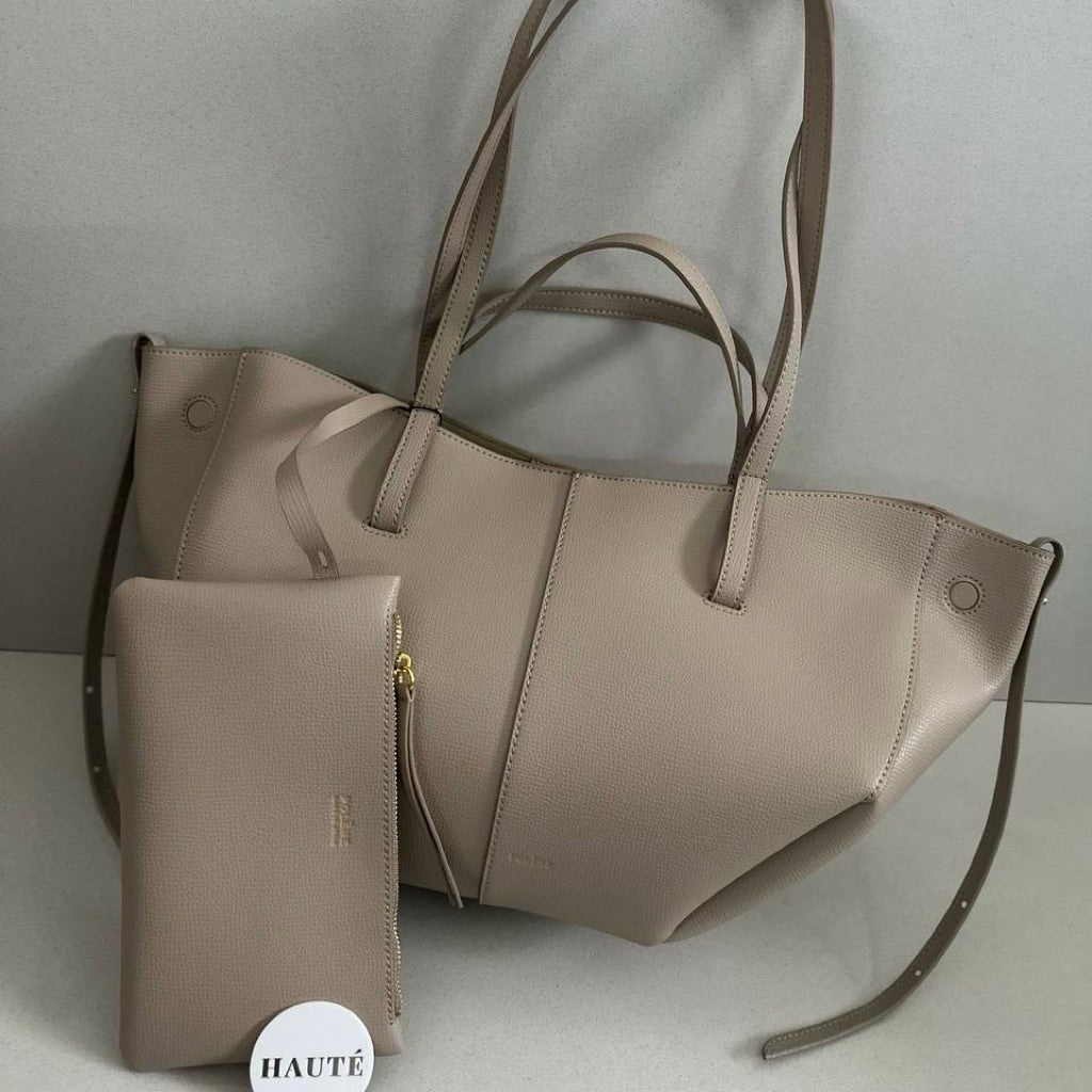 Polene Cyme Mini / Large Shoulder Bag in Calfskin Leather | Ready Stock Camel Taupe Cognac Black