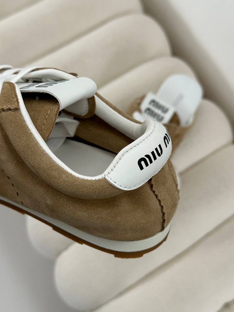 Miu Miu Plume Suede Sneakers Sepatu Fashion Branded Wanita