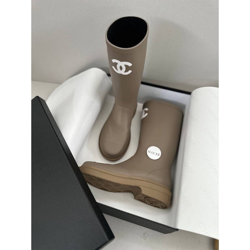 Chanel Caoutchouch High Boots Women’s Rubber Winter Boots Ready Stock