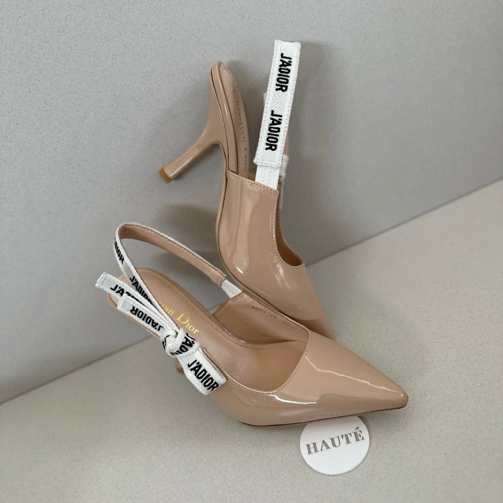 Jadior Slingback Pump in Black Technical Fabric 6.5cm & 9.5cm Heels | Women Heels Ready Stock