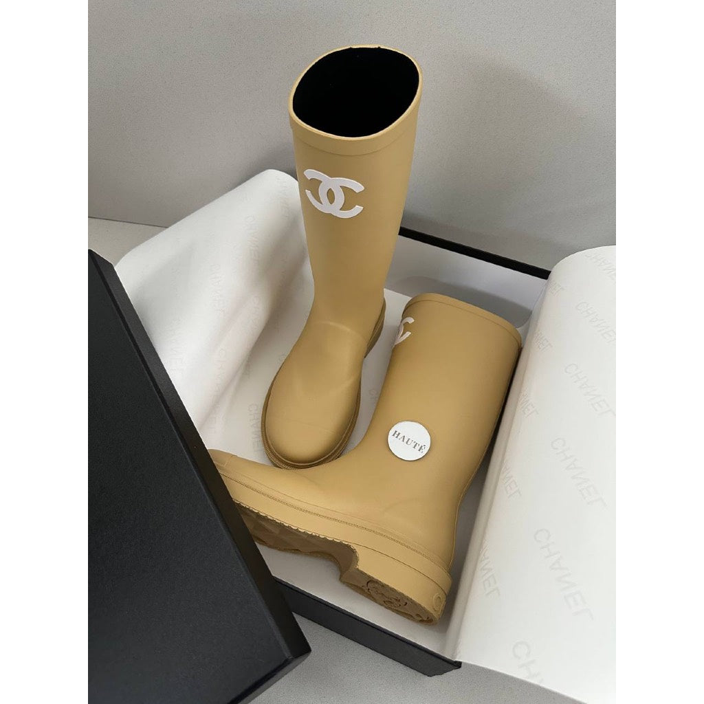 Chanel Caoutchouch High Boots Women’s Rubber Winter Boots Ready Stock