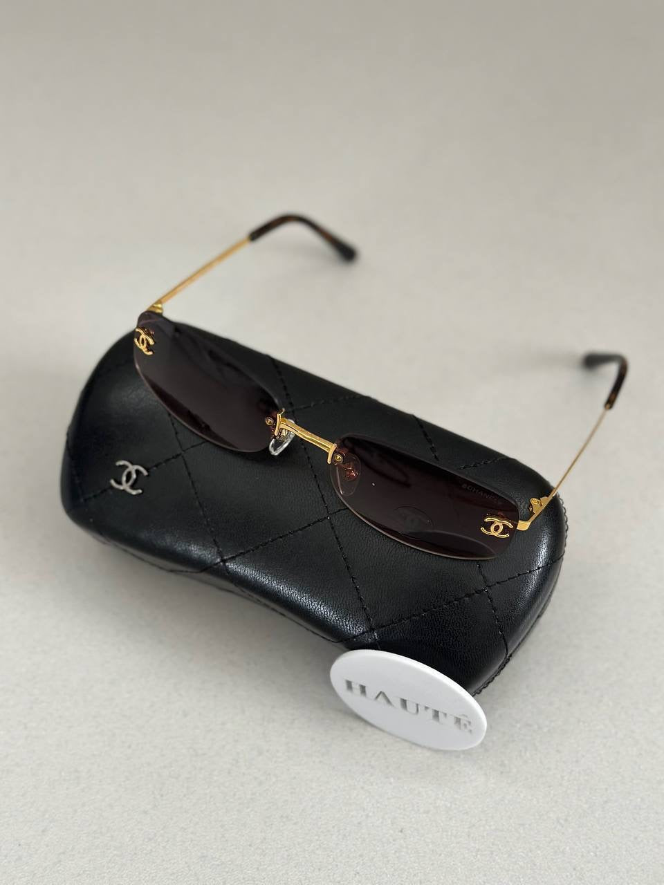 Chanel Rimless Logo Sunglasses Kacamata Frameless Tanpa Bingkai UV Protection