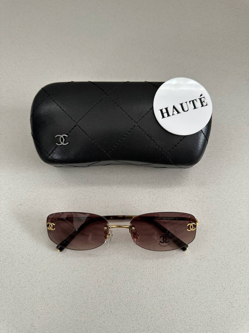 Chanel Rimless Logo Sunglasses Kacamata Frameless Tanpa Bingkai UV Protection