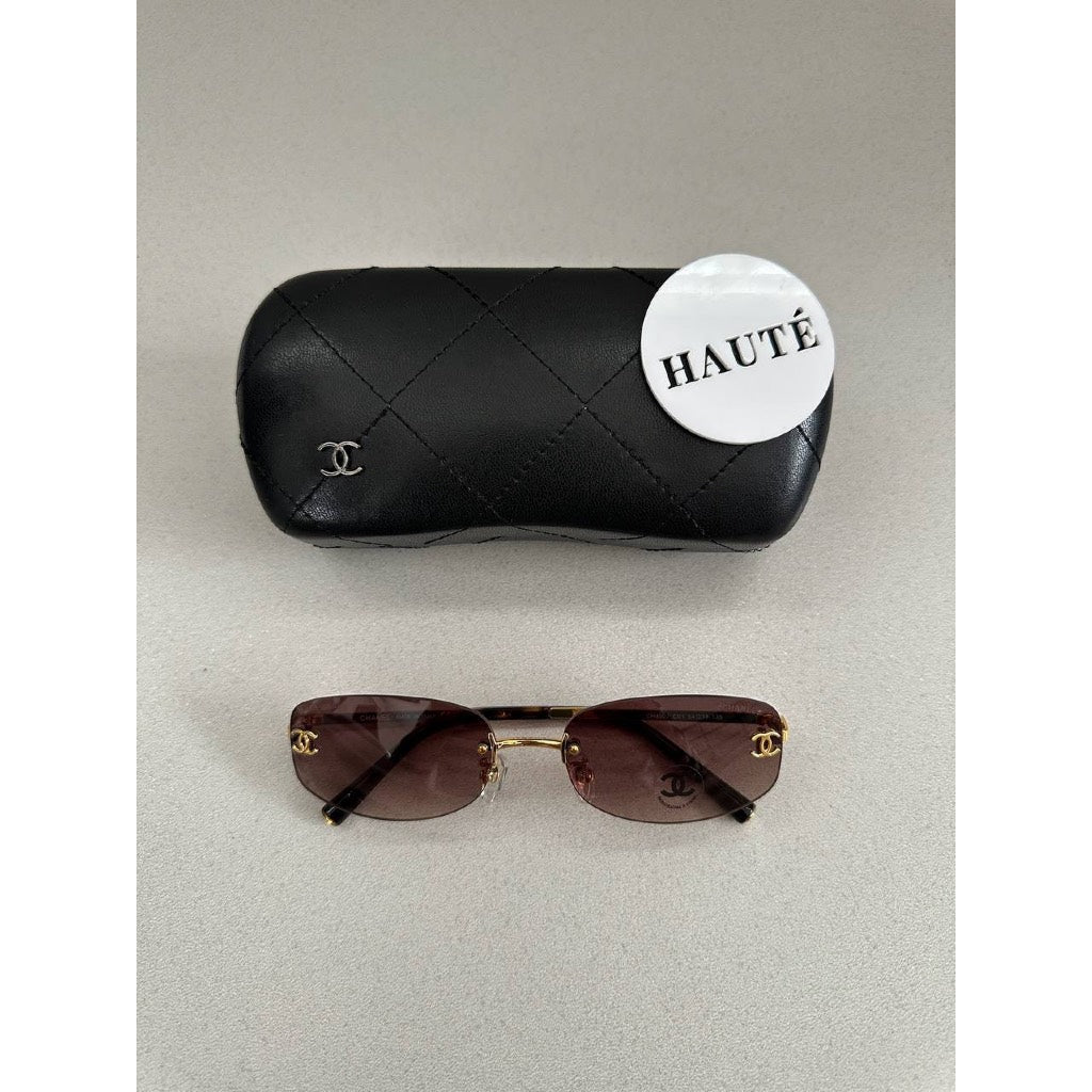 Chanel Rimless Logo Sunglasses Kacamata Frameless Tanpa Bingkai UV Protection