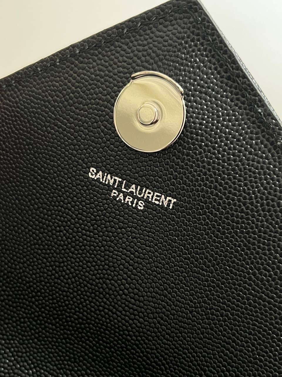 YSL Envelope Hand Bag in Genuine Grain Leather