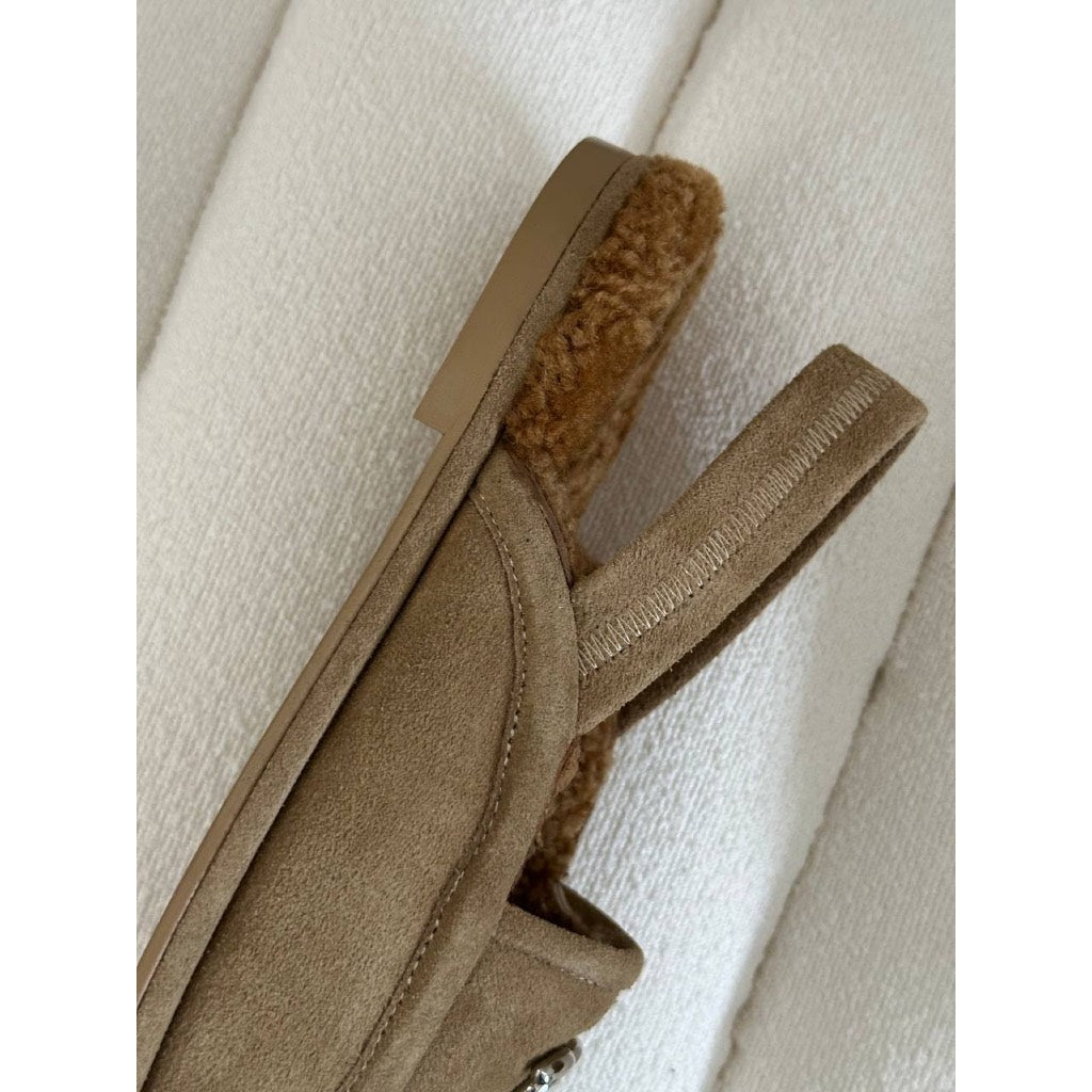 Chanel Suede Shearling Loafer Winter