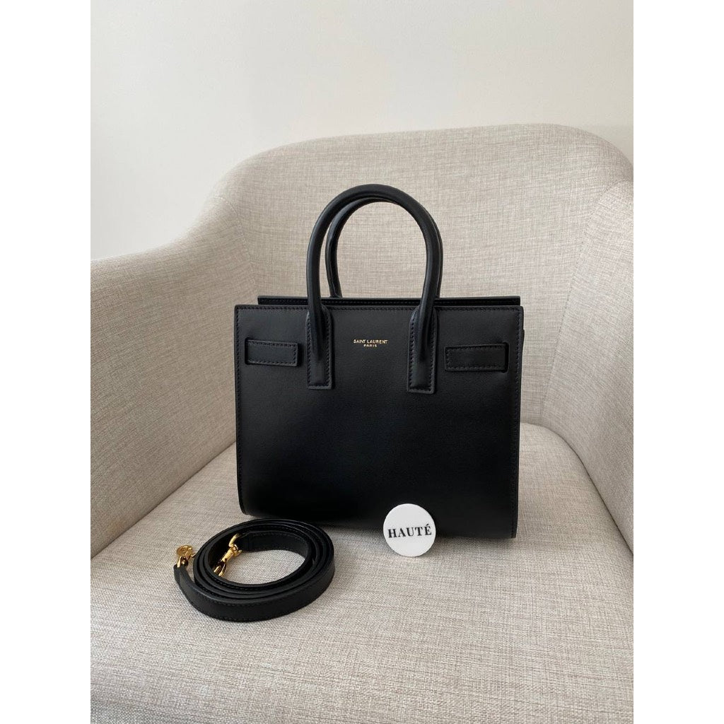YSL Handbag Sac De Jour Nano in Genuine Leather