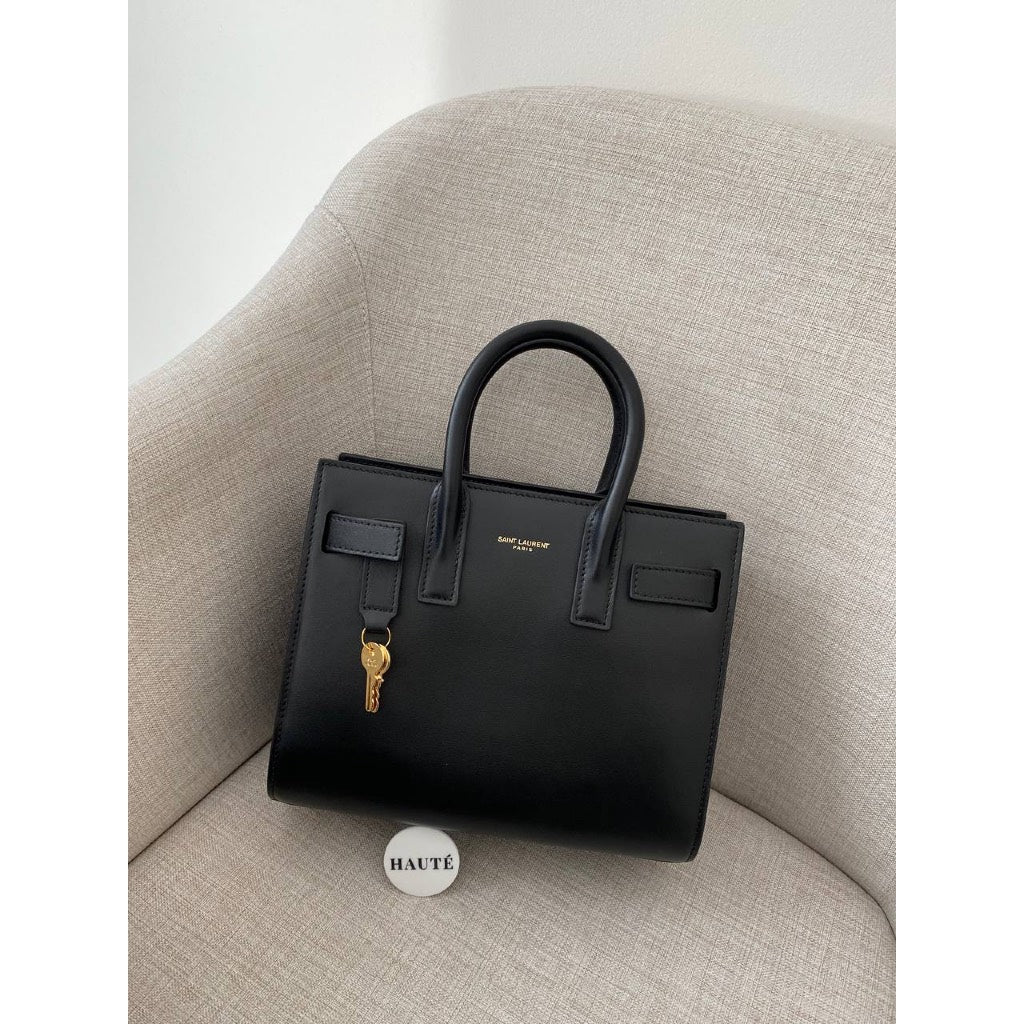 YSL Handbag Sac De Jour Nano in Genuine Leather