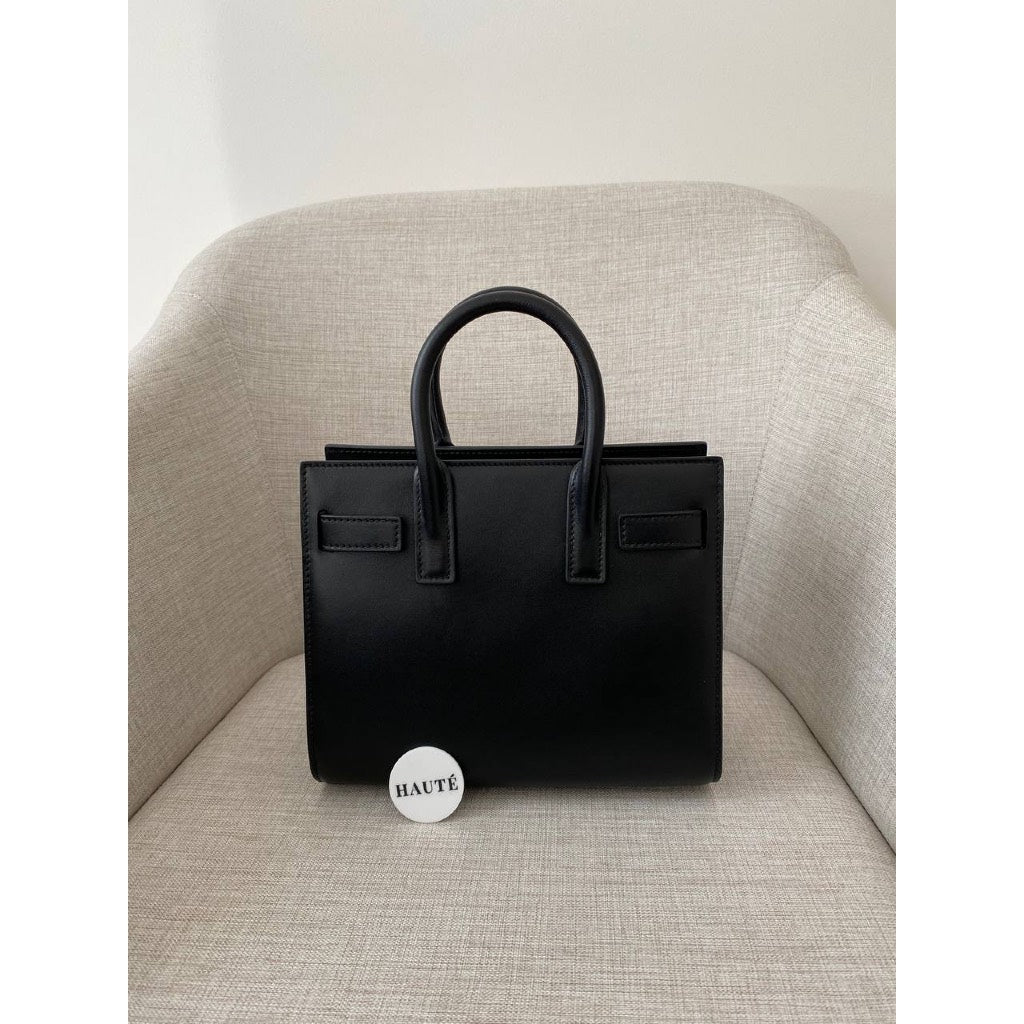 YSL Handbag Sac De Jour Nano in Genuine Leather