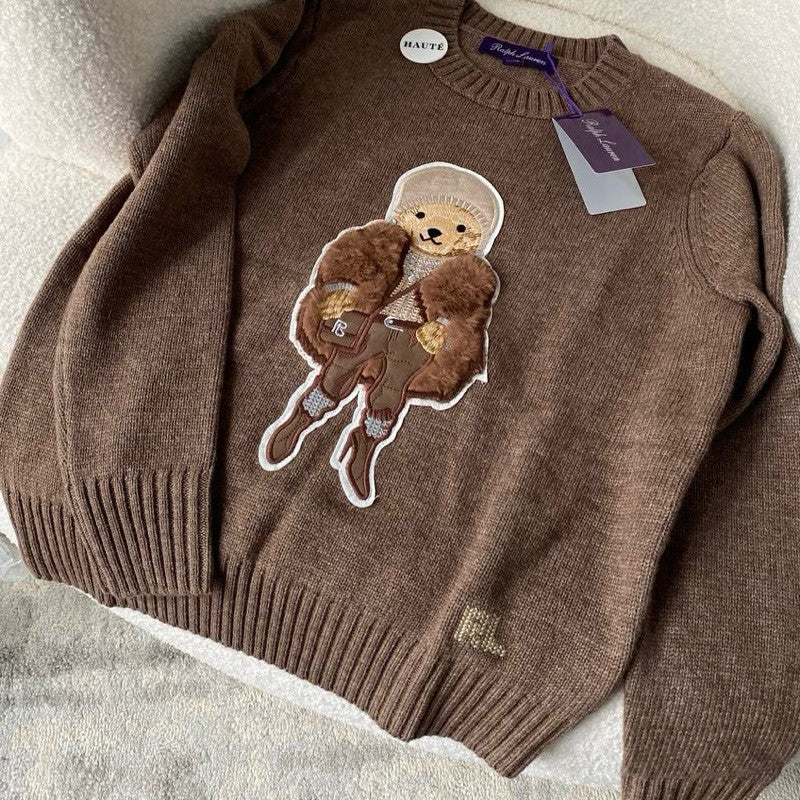Polo Ralph Lauren Iconic Bear Wool Sweater | Knitwear Oversized Fit Women / Wanita - Ready Stock