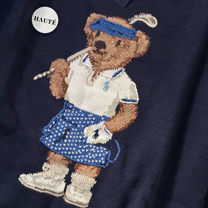 Polo Ralph Lauren Iconic Bear Wool Sweater | Knitwear Oversized Fit Women / Wanita - Ready Stock