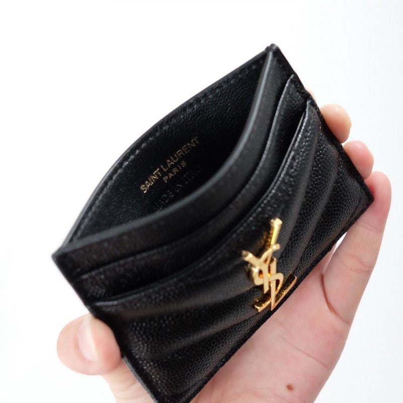 YSL Card Holder in Caviar Leather