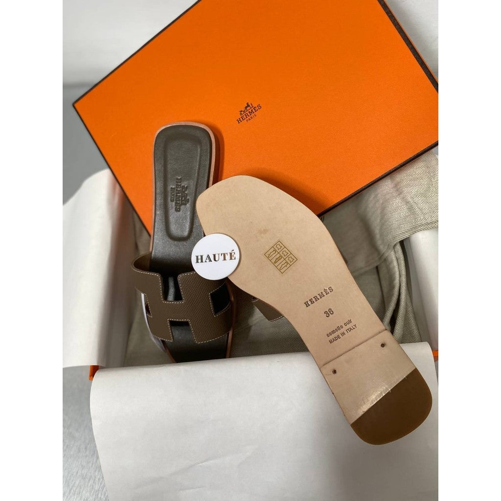 Hermes Oran Sandal Genuine Leather | Box Dustbag Included