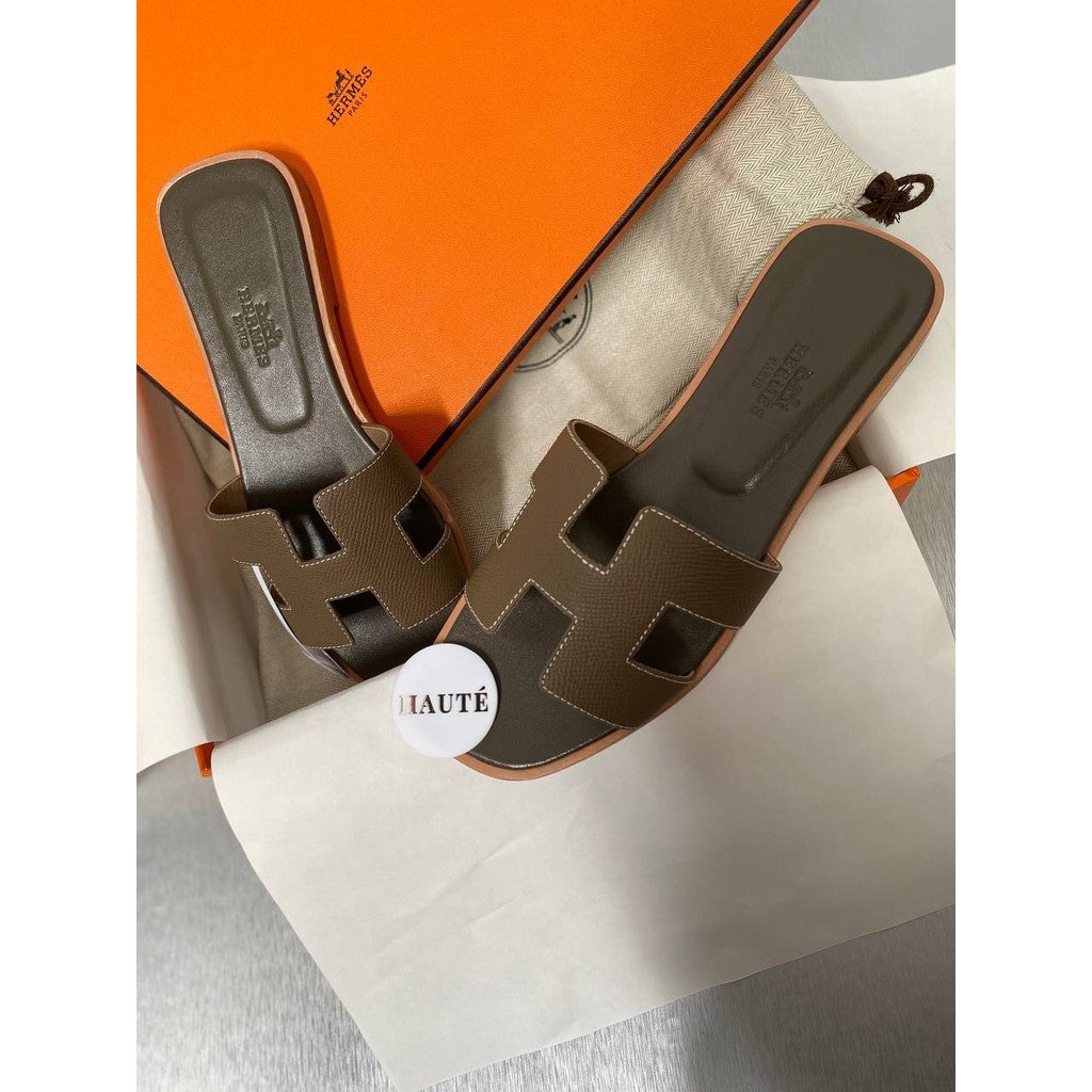 Hermes Oran Sandal Genuine Leather | Box Dustbag Included