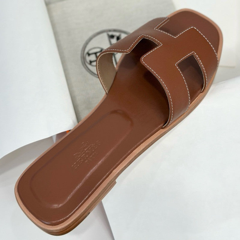 Hermes Oran Sandal Genuine Leather | Box Dustbag Included