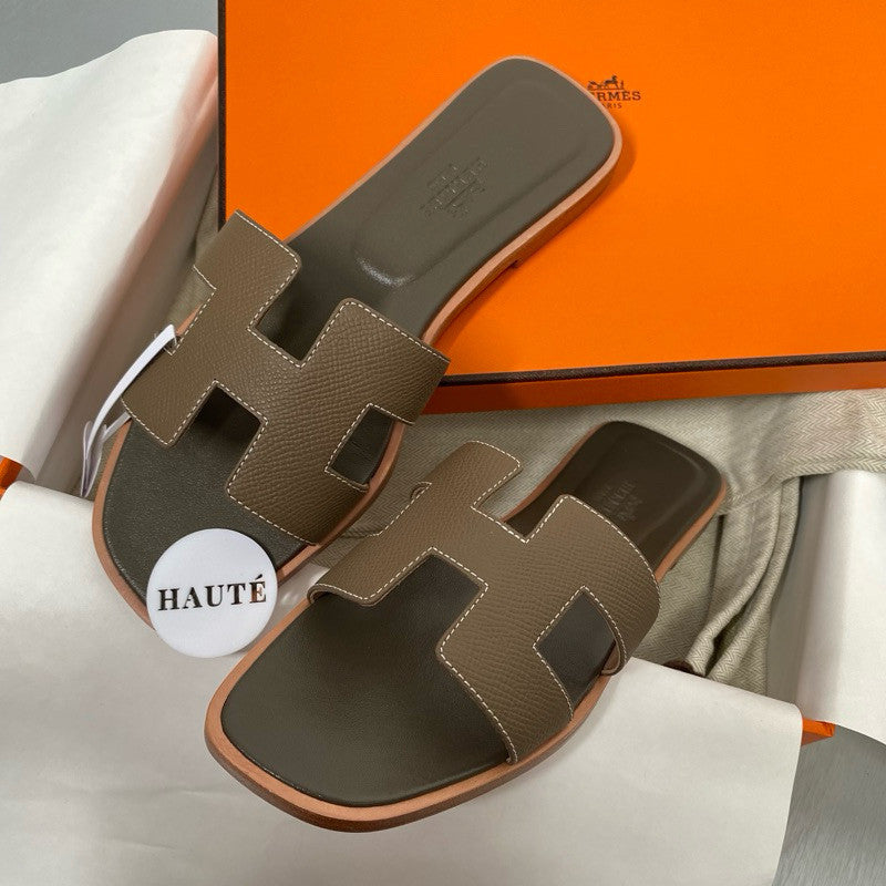 Hermes Oran Sandal Genuine Leather | Box Dustbag Included