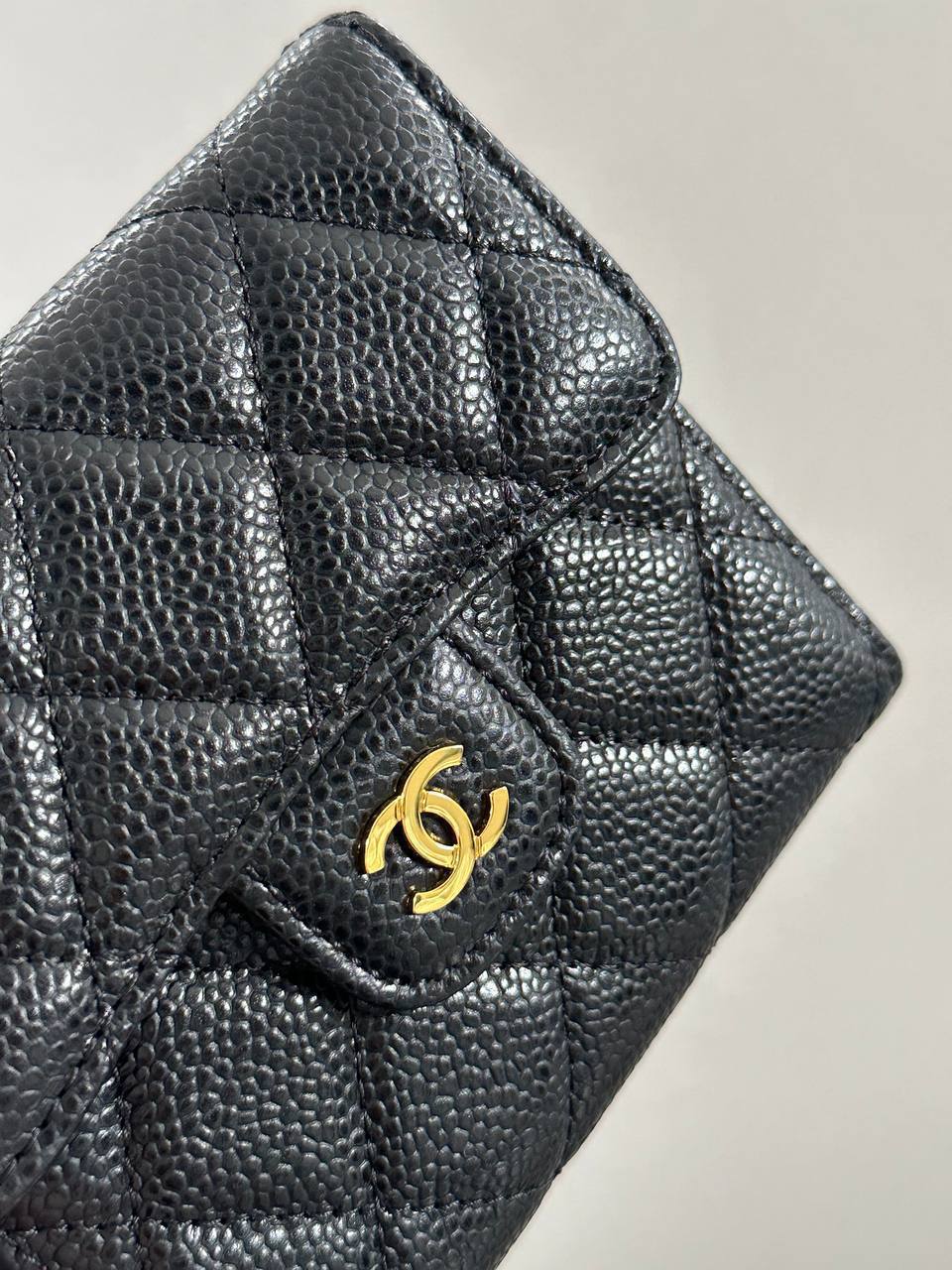 Chanel Trifold Wallet in Caviar Leather