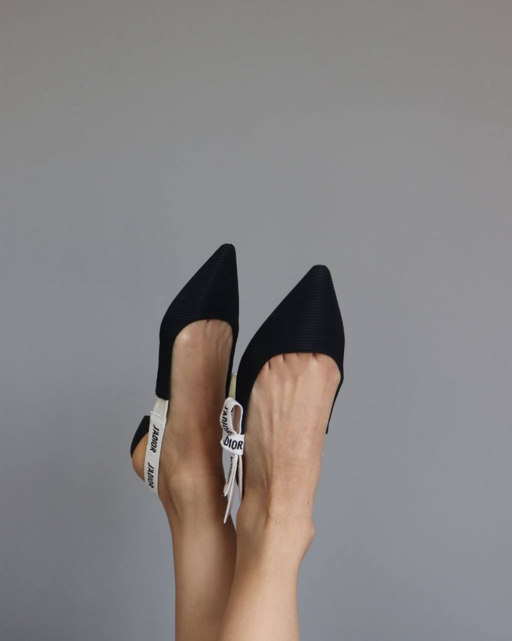 Jadior Slingback Flat Fabric / Patent Leather