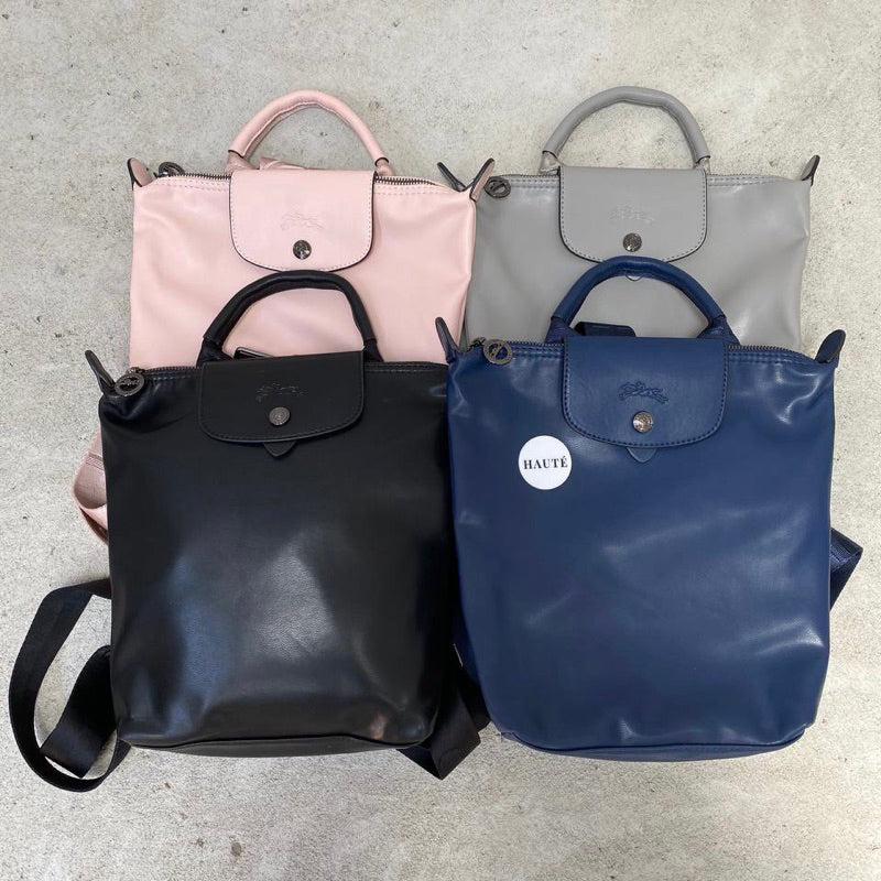 Longchamp Pliage Leather Small Backpack