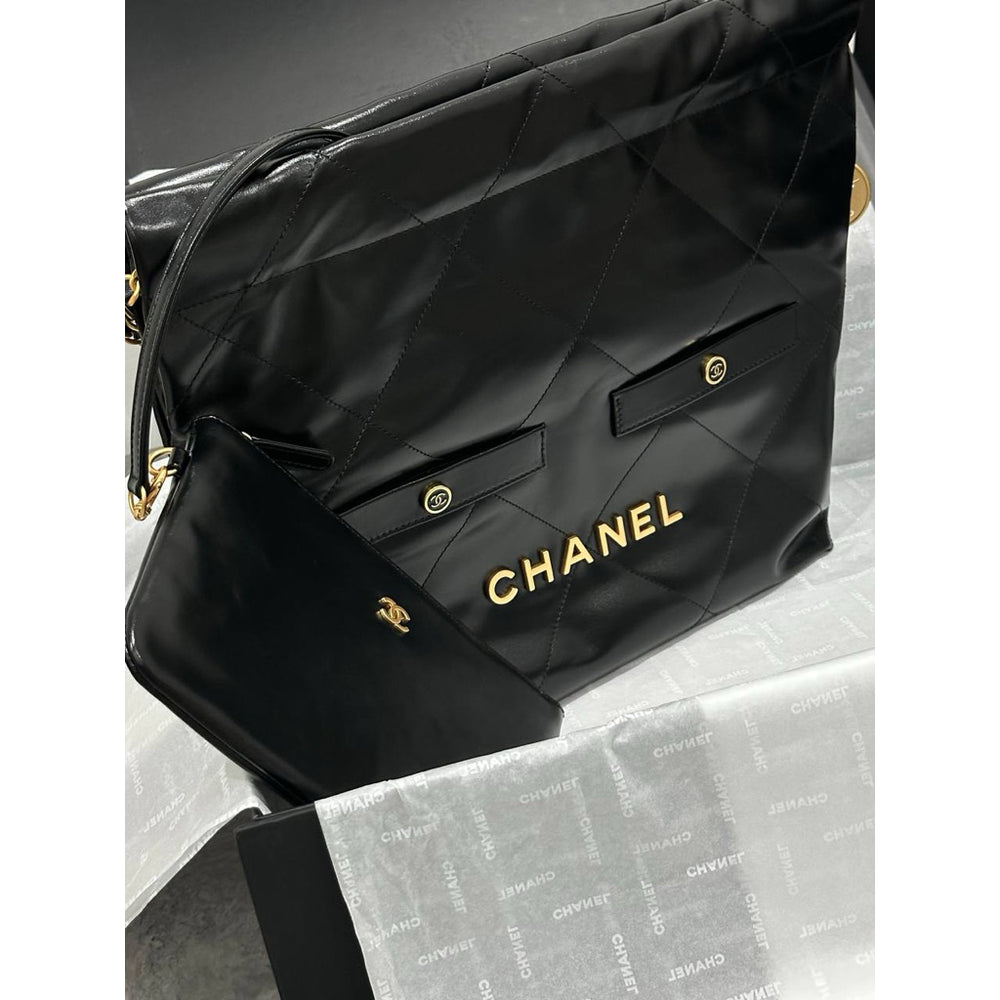 Prive - C22 Cargo Tote with Pocket Lambskin Leather | Shoulder Bag