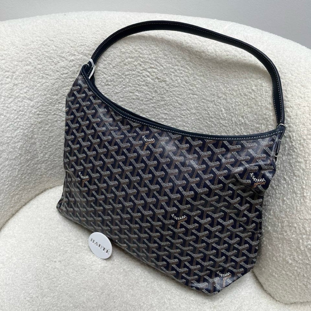 Goyard Boheme Hobo Canvas Hobo Shoulder Bag – Ready Stock Premium Zipped Design | Navy / Black / Green / Grey