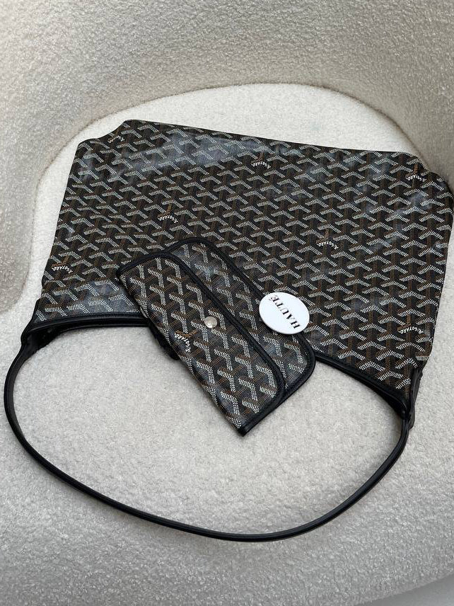 Goyard Boheme Hobo Canvas Hobo Shoulder Bag – Ready Stock Premium Zipped Design | Navy / Black / Green / Grey
