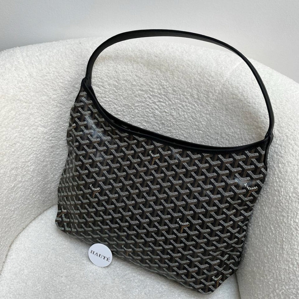 Goyard Boheme Hobo Canvas Hobo Shoulder Bag – Ready Stock Premium Zipped Design | Navy / Black / Green / Grey