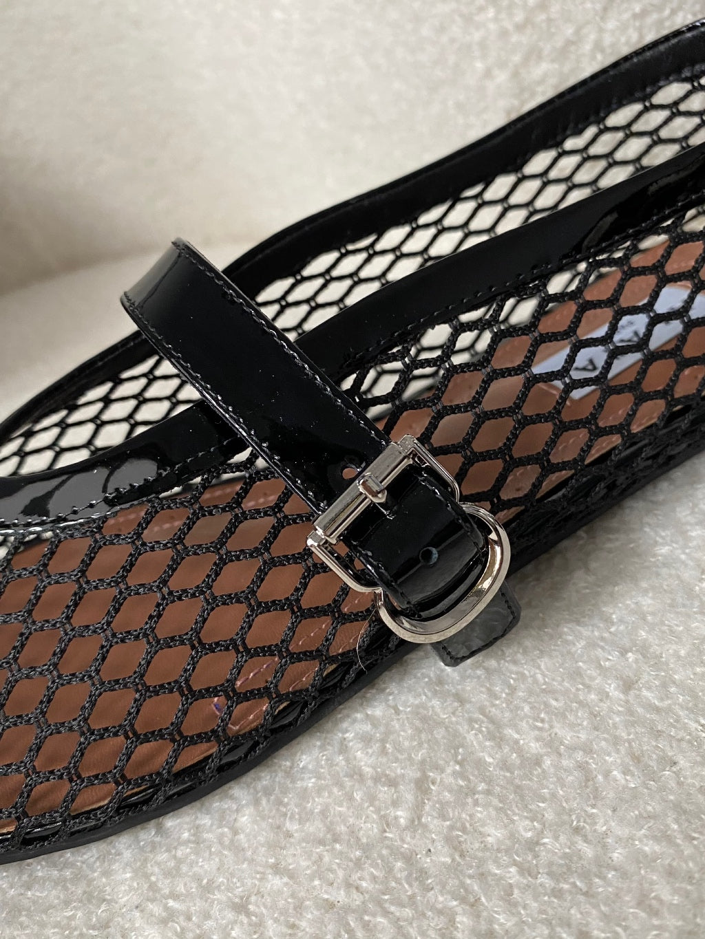 Alaia Ballet Flat Fishnet | Sepatu Wanita Jaring Flat Shoes Fish Net