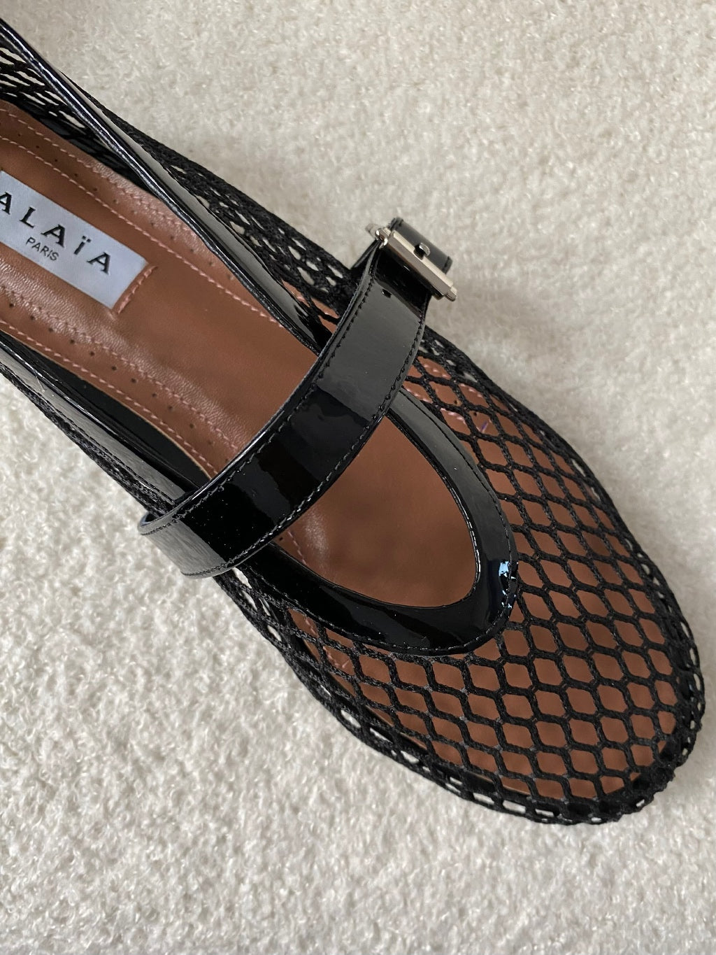 Alaia Ballet Flat Fishnet | Sepatu Wanita Jaring Flat Shoes Fish Net