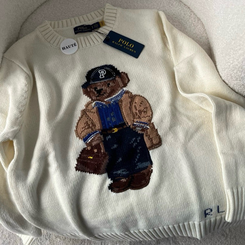 Polo Ralph Lauren Iconic Bear Wool Sweater | Knitwear Oversized Fit Women / Wanita - Ready Stock