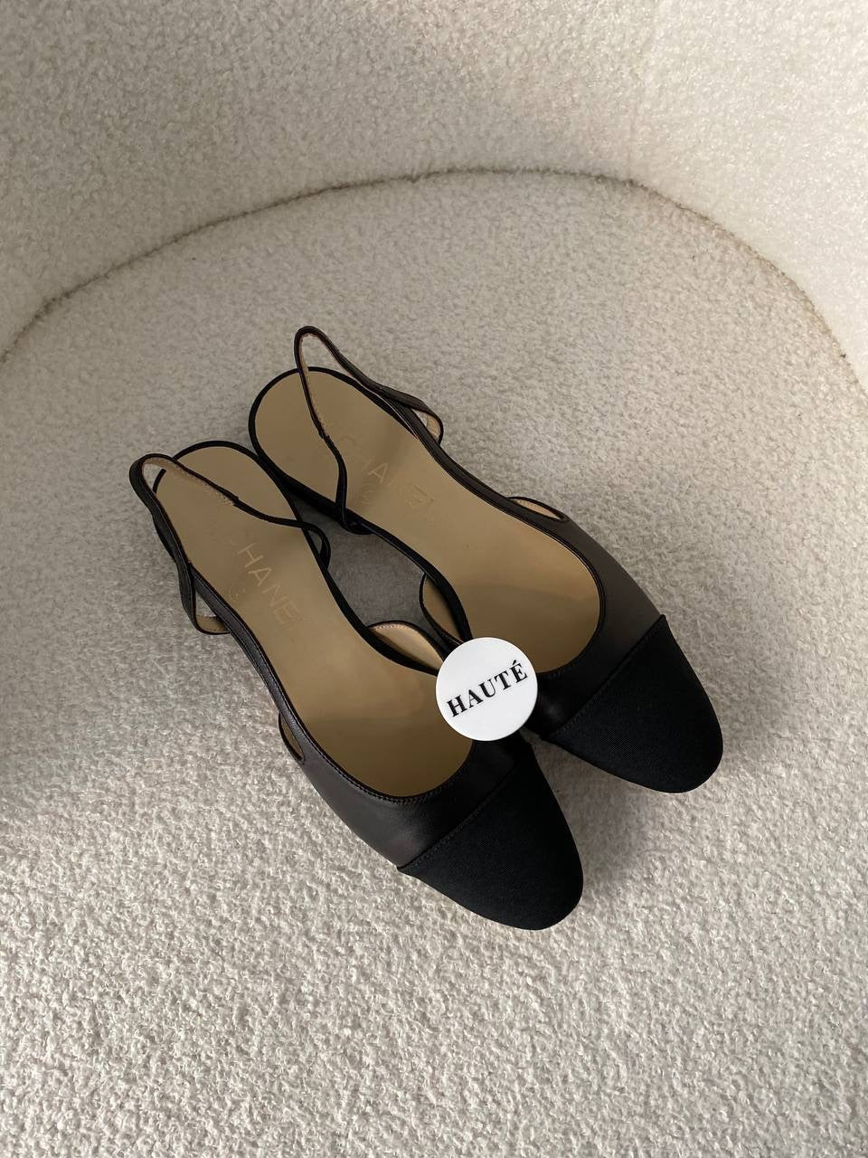 Chanel Classic Slingback Flat Beige Black – Two Tone Cap Toe Ready Stock