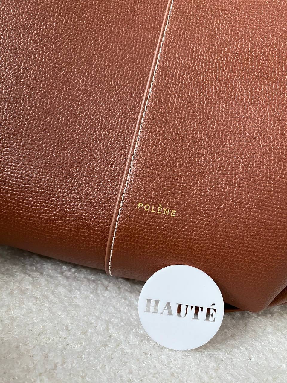 Polene Cyme Mini / Large Shoulder Bag in Calfskin Leather | Ready Stock Camel Taupe Cognac Black