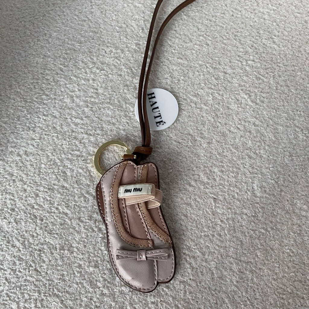 Miu Miu Leather Trick Charm | Aksesoris Tas Branded Elegan Stylish Premium