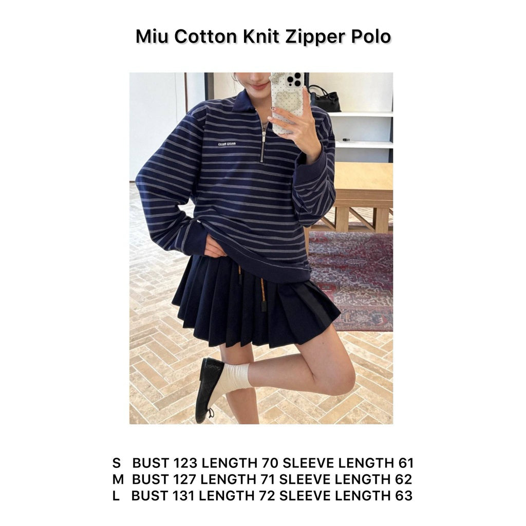 Miu Miu Women Apparels | Oversized Cardigan Sweater Shirt Polo Ribbed Jersey | Ready Stock