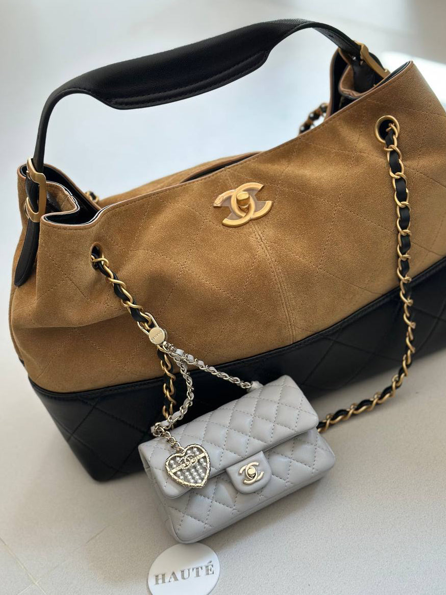 Chanel Classic Mini Bag with Hook Lambskin Real Leather| Bag Charm