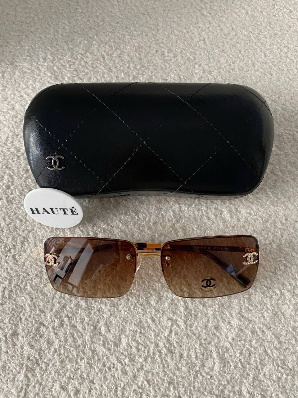 Chanel Rimless Logo Sunglasses Kacamata Frameless Tanpa Bingkai UV Protection