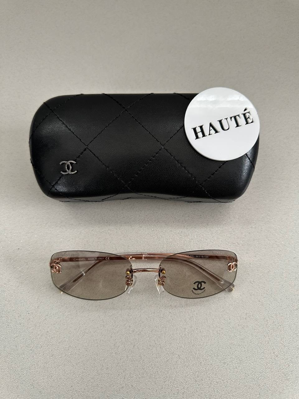 Chanel Rimless Logo Sunglasses Kacamata Frameless Tanpa Bingkai UV Protection